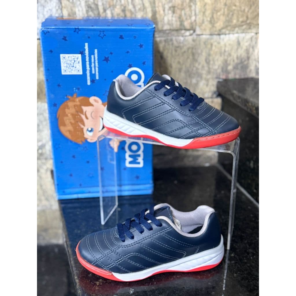 Chuteira Futsal Infantil Menino Elástico Cadarço Confortável Molekinho Original