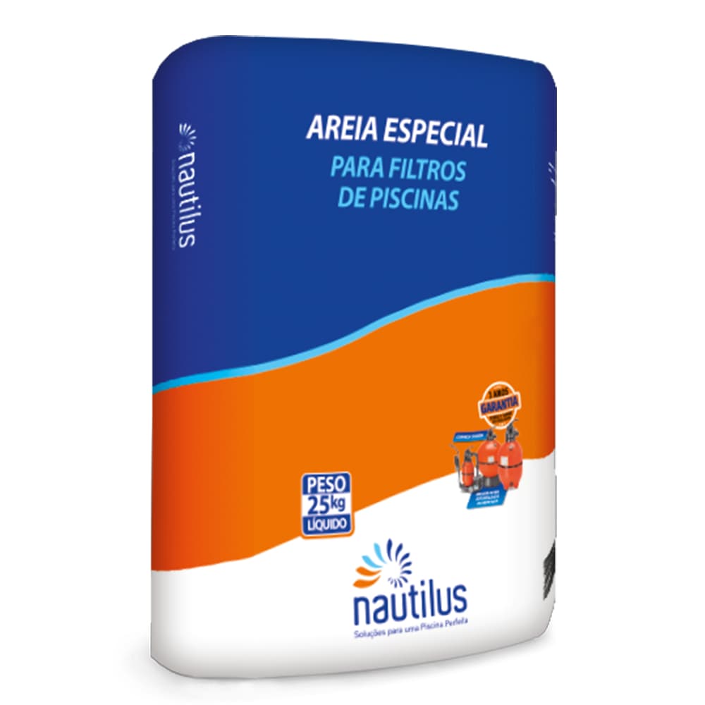 Areia Especial Nautilus Para Filtros De Piscinas 25kg