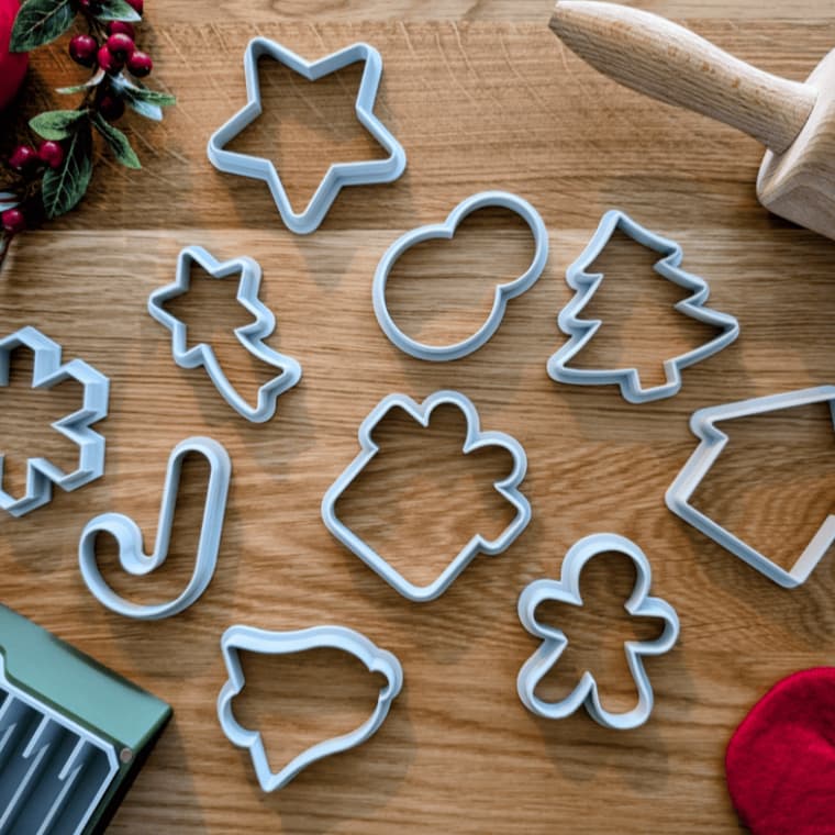 Cortadores de Biscoito de Natal - Kit com 10 desenhos diferentes - Envio Imediato