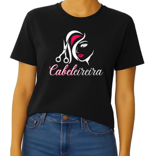 Camisa Profissional Uniforme Cabeleireira Camiseta Feminina Cabeleireiros Trabalho