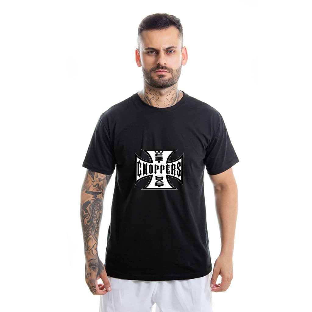 Camiseta Masculina VINTAGE CHOPPERS MOTORS Tendência 2025 Confortável e Estilo