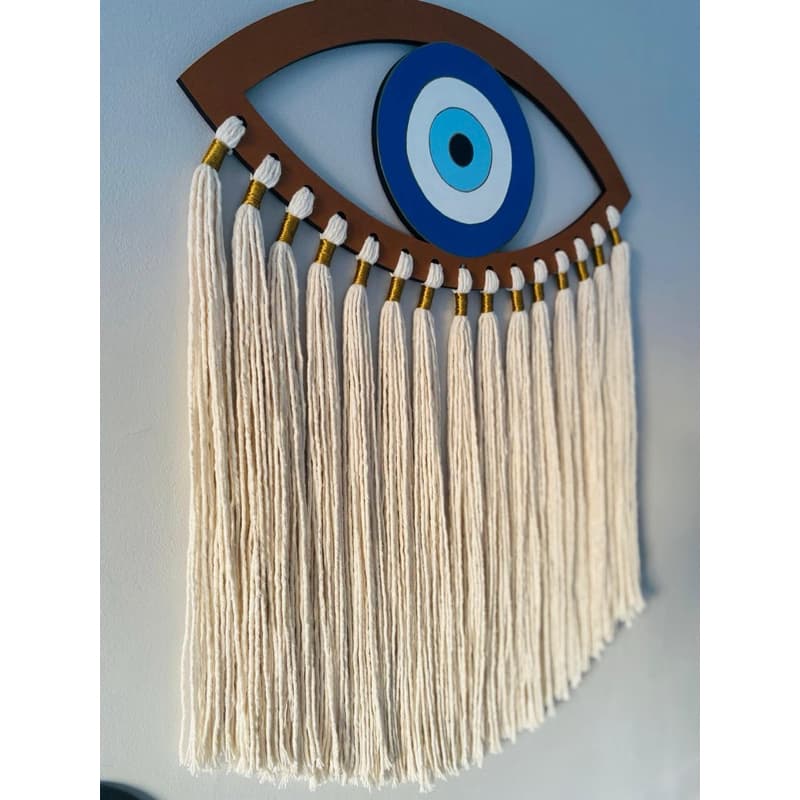 Olho Grego Macramê Amuleto de Proteção Mandala Grande Decoração Artesanal