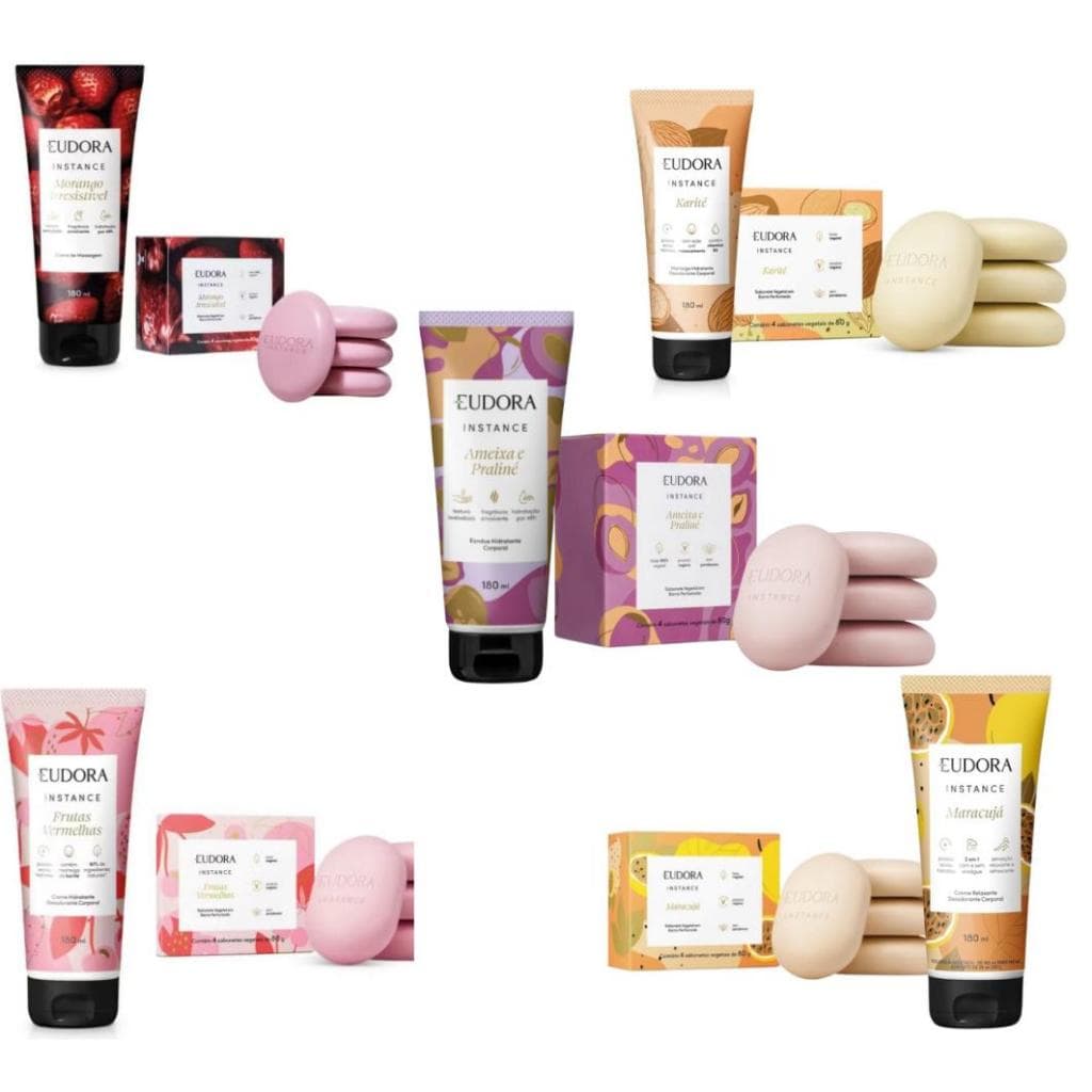 Presente Instance Hidratante + sabonete  Eudora várias fragrâncias á escolher