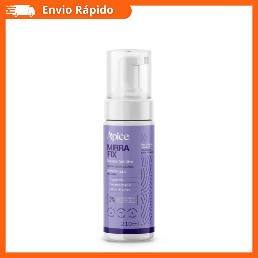 Mousse Mirrafix para Cachos 210ml – Alta Fixação Brilho e Hidratação | Low Poo Liberado