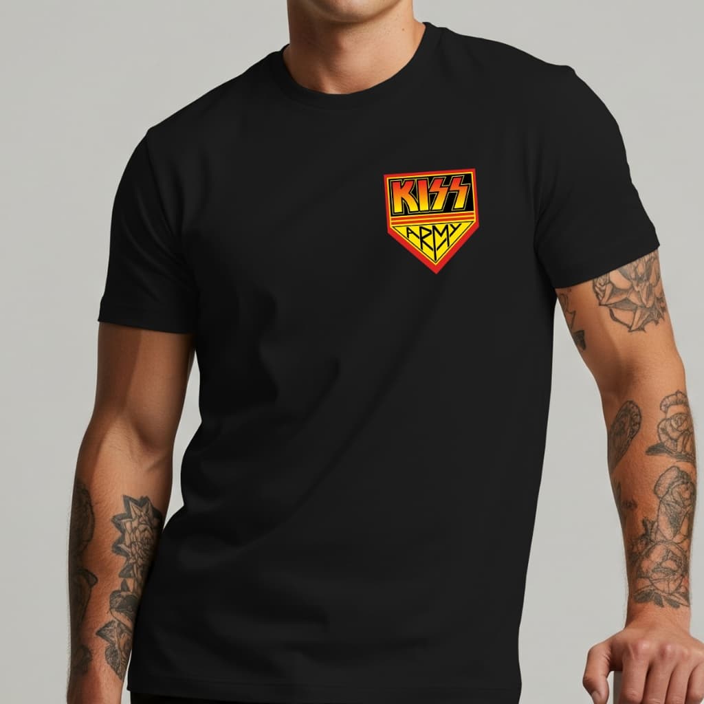 Camiseta Masculina Banda KISS Rock Clássico Logo Estilosa 100% Algodão Blusa Personalizada
