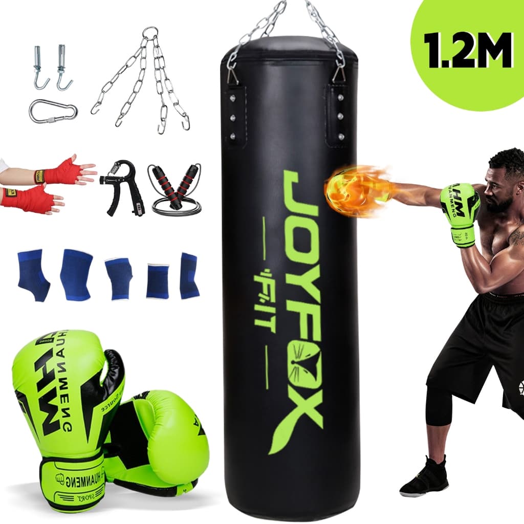 KIT Saco De Pancada 120Cm + Com 01Pares De Luvas Bate Saco Treino Artes Marciais Luta Oficial