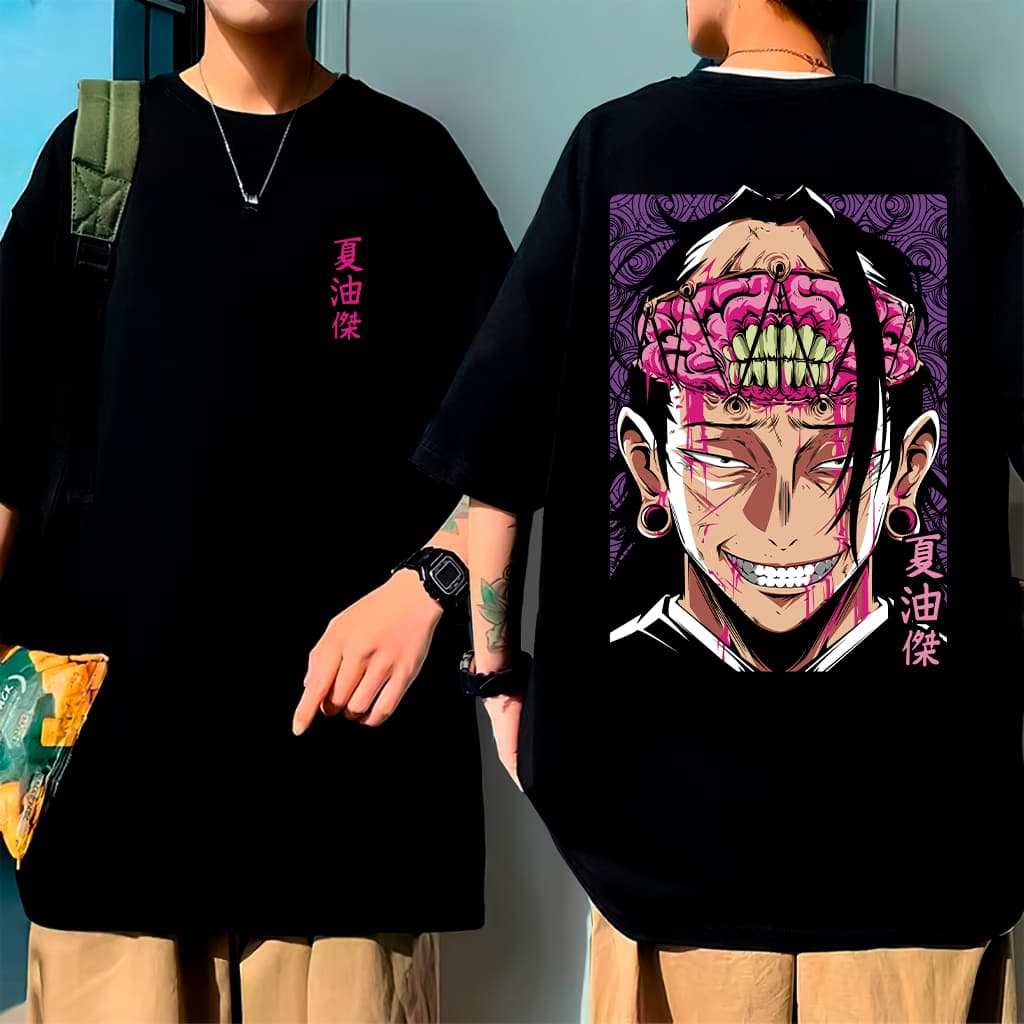 Camiseta Oversized Camisa Jujutsu Kaisen Cursed Spirit Suguru Geto Anime Unisex