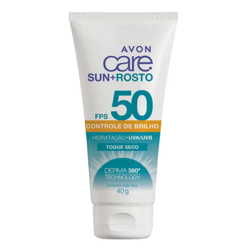 Protetor solar facial FPS50 Avon Care pele oleosa controle de brilho