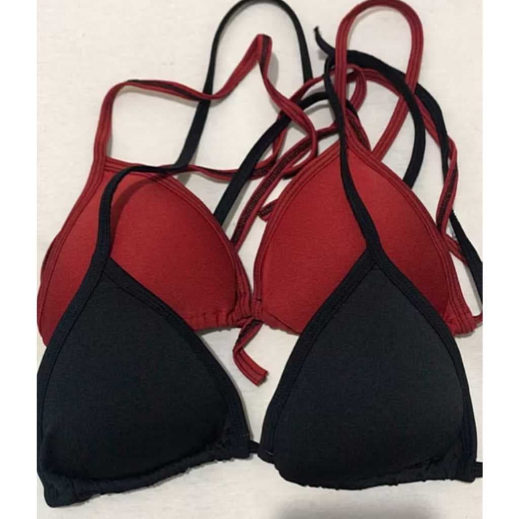 KIT COM 2 BIQUINIS CORTININHA COM BOJO REMOVÍVEL,PRAIA,BRONZE MARQUINHA DE SOL FEMININO  PARTE DE CIMA