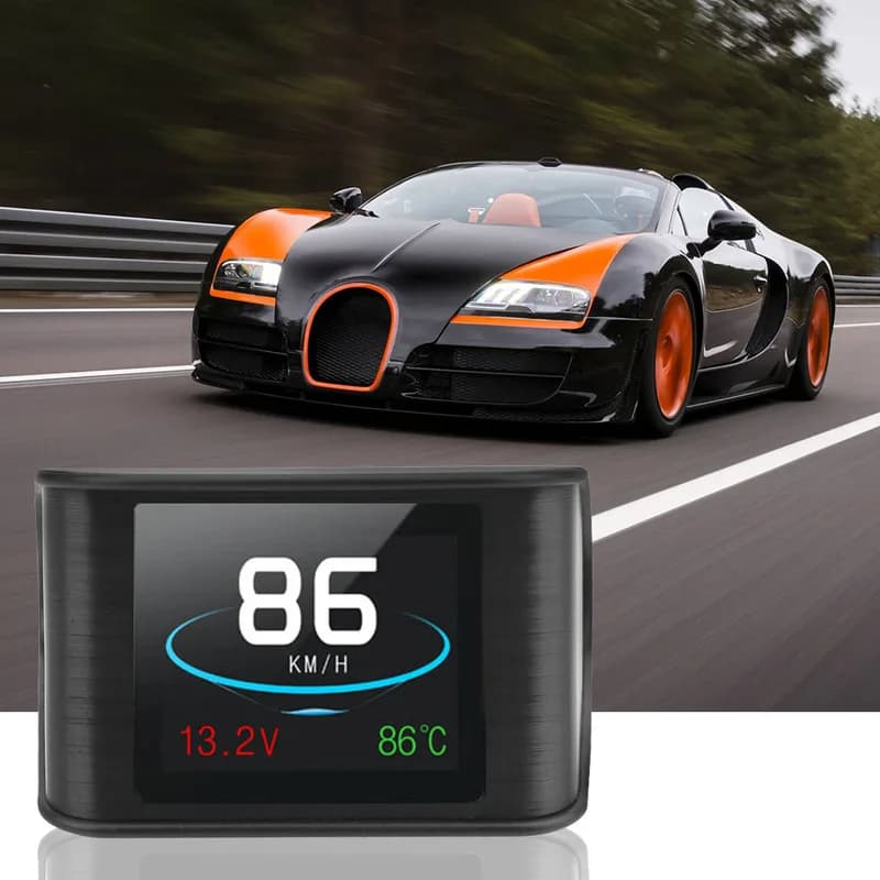 P10 Head-Up Display (HUD) Com Conexão OBD2 E Tela LCD Colorida , Monitor De Carro , 9V-16V