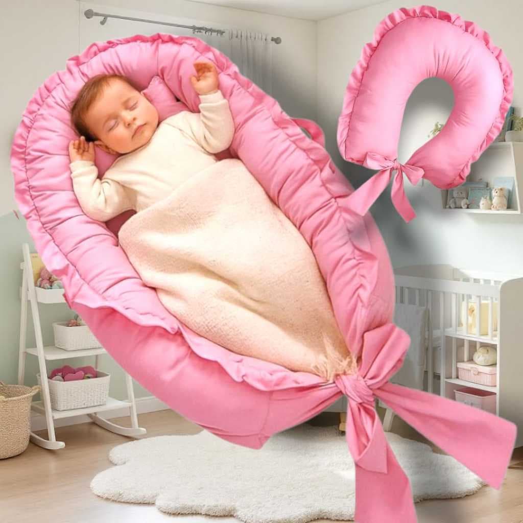 Kit Naninha Ninho De Bebe Redutor Menino Ziper Laço Alças Cores Variadas