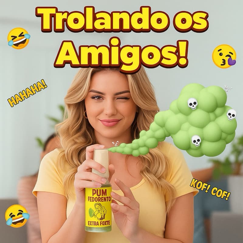 Spray Pum Pegadinha Peido Fedorento Trolagem Zoação Fedido peido Alemão Peido de véia.