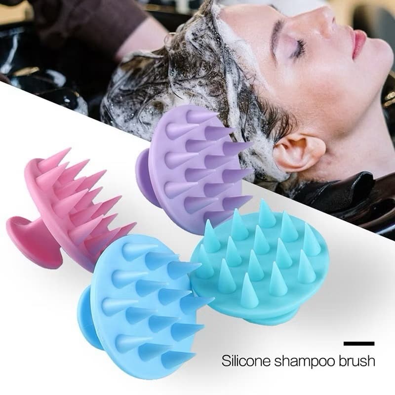 Massageador De Couro Cabeludo Shampoo Escova De Silicone Macio Escova de Lavar Cabelo Capilar Espuma