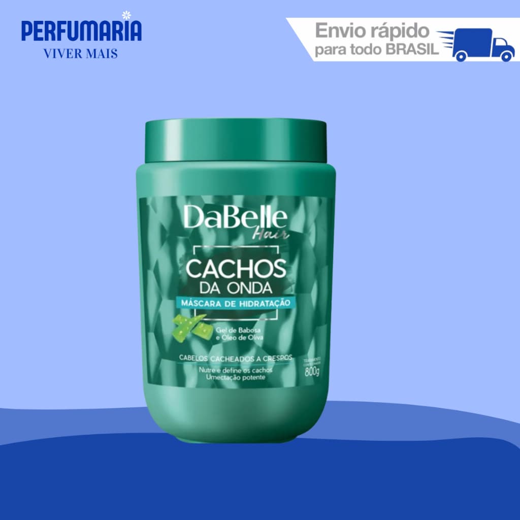 MÁSCARA CAPILAR DABELLE 800G CACHOS DA ONDA.