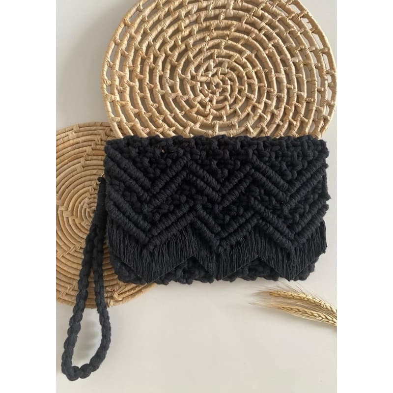 Carteira de Mão Macramê Clutch - Bolsa de Macramê - Bolsa Feminina - Bolsa Clutch Festa