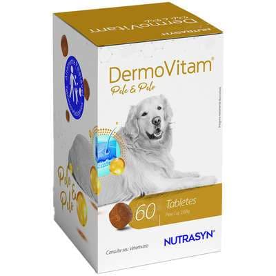 Nutrasyn Dermovitam Pele & Pelo – Suplemento para Cães | 60 tabletes