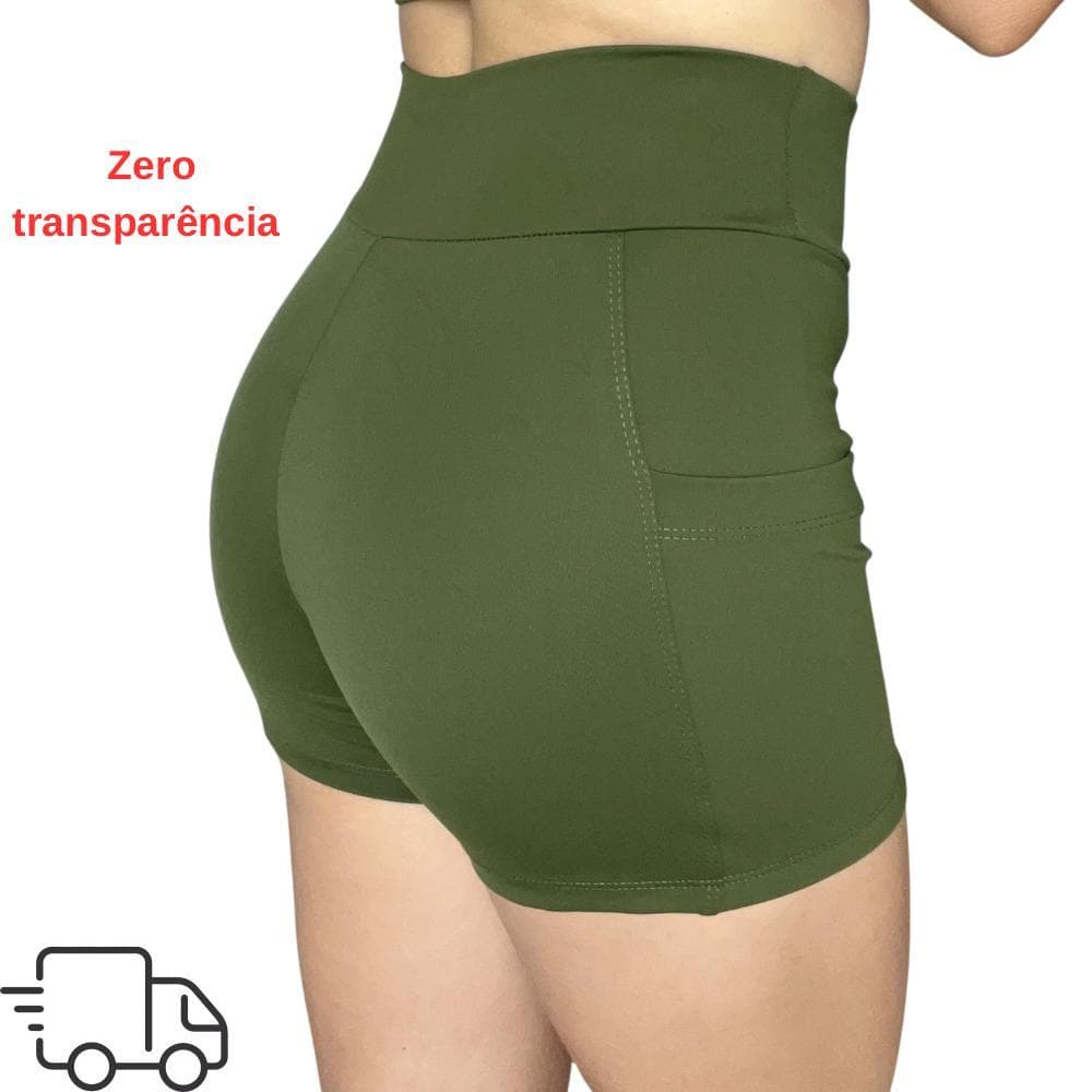 SHORT POLIAMIDA COM BOLSO ZERO TRANSPARÊNCIA