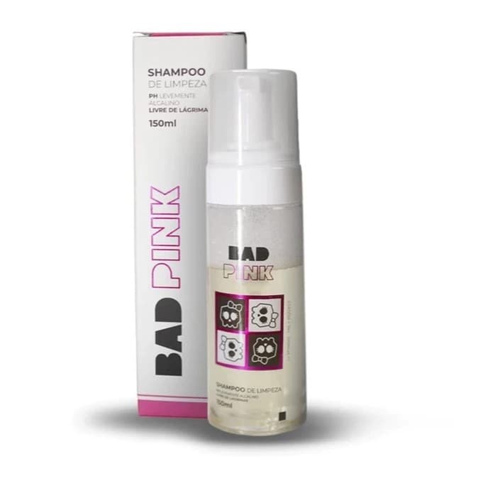 Espuma Shampoo de Limpeza Bad Pink 150ml Para Extensão E Alongamento de Cílios