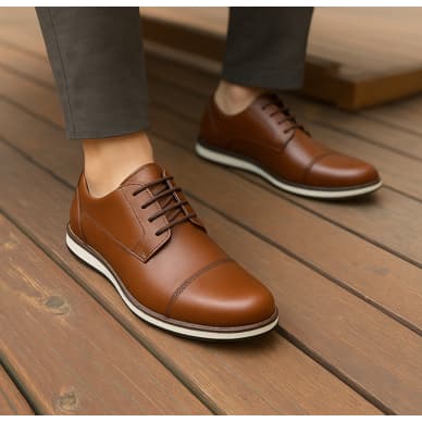 Sapato Social Masculino Café Oxford Casual promoção