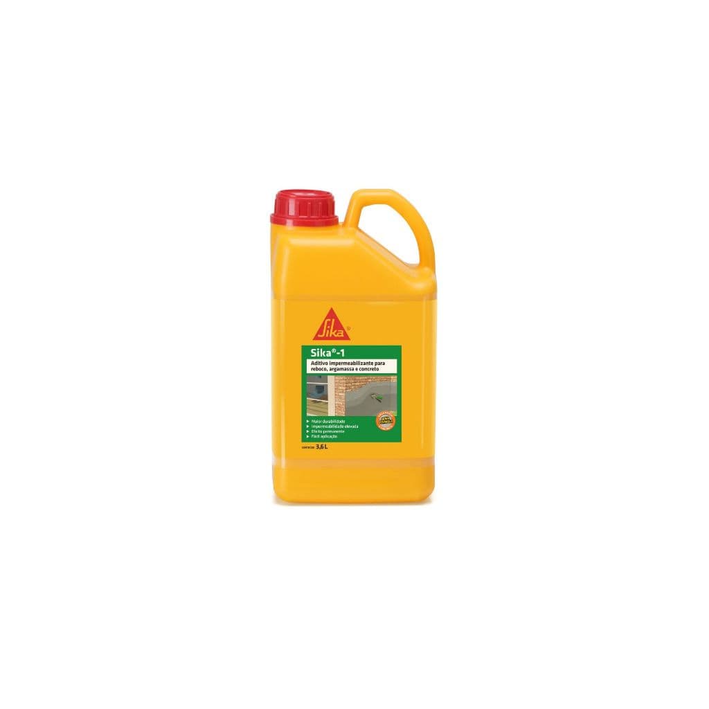 Impermeabilizante Sika-1 Aditivo P/ Reboco Argamassa Concreto 3,6lts Sika