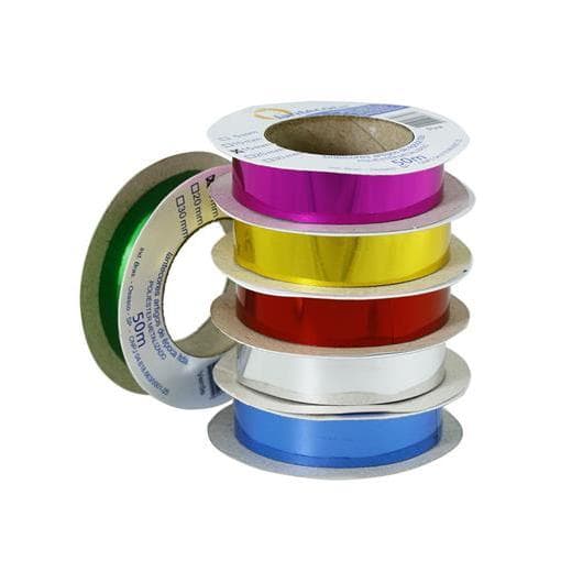 Fita Metalóide 50 metros ( 10mm, 15mm, 20mm, 30mm ) Poliéster Metalizado Lantecor