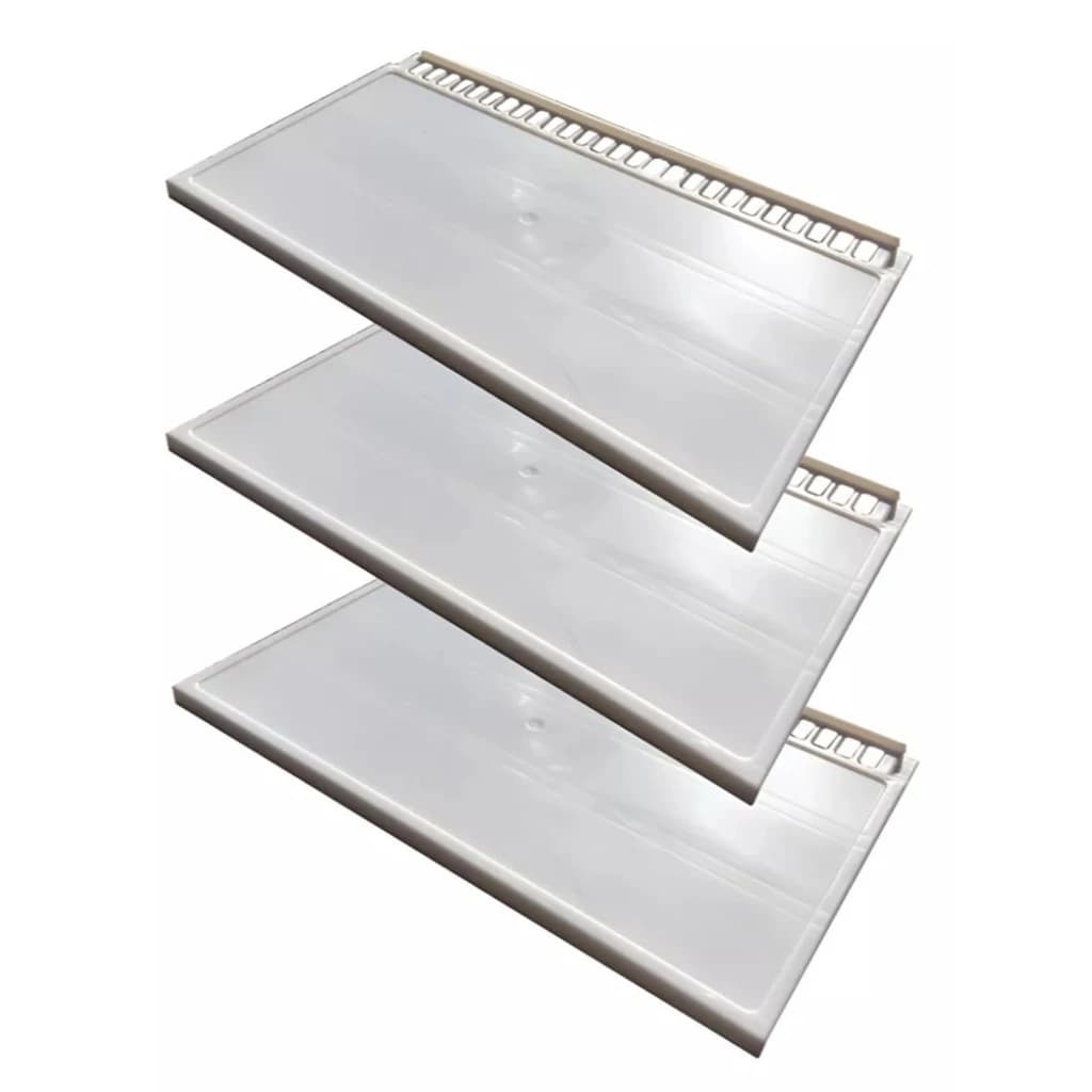 Kit 3 Prateleiras Plásticas Geladeira Continental Copacabana Bosch Mabe Grade Refrigerador