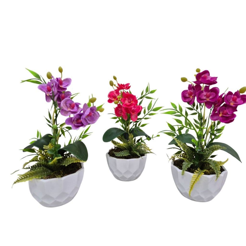 Arranjo Mini Orquídea Artificial Decoração Casa Home