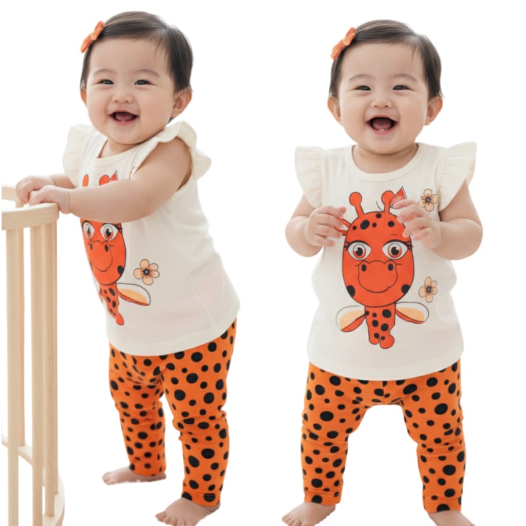 Conjunto de bebê menina recém nascido - conjunto bebê menina verão short bermuda + camiseta