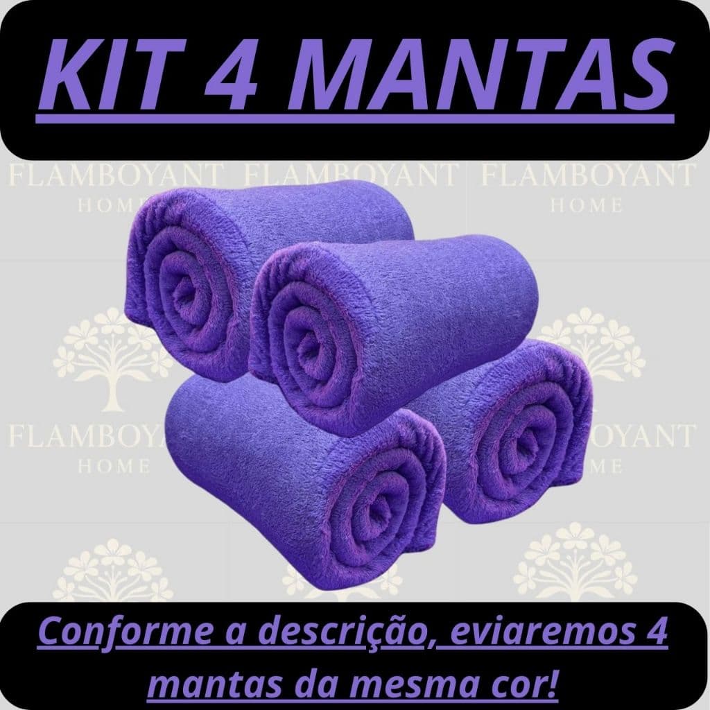 Kit 4 Peças Cobertor Manta Casal Super Fofinhas