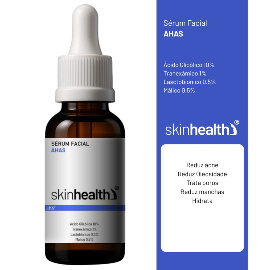 Sérum Facial AHAs - Blend com Ácido Glicólico e Ácido Málico