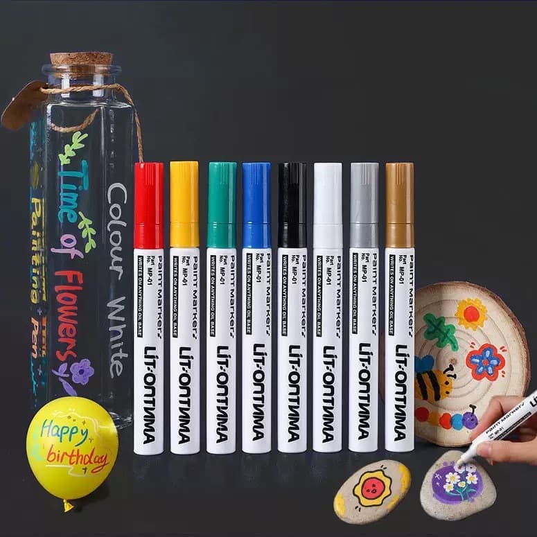 Caneta Tinta Permanente -  Antideslizante e à Prova D'água - Para Pneus, Scrapbook, DIY, Desenhos