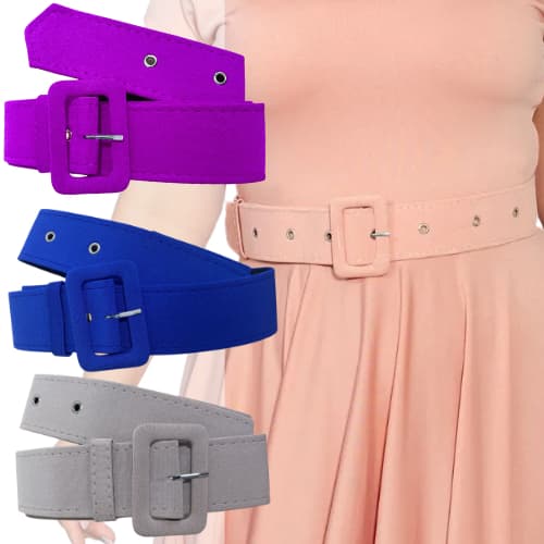Cinto forrado colorido com fecho para Vestidos ,shorts e saias.