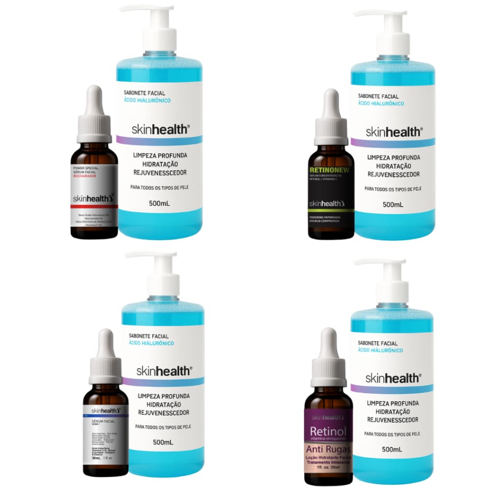Escolha seu sérum - Kit Skincare Sabonete Ácido Hialurônico + Sérum Facial Skinhealth