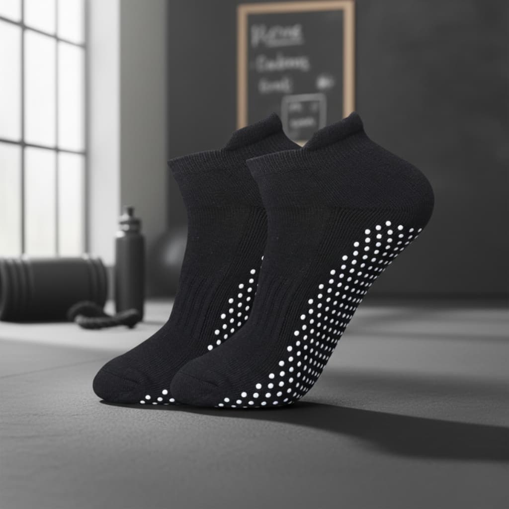 Kit Meia Antiderrapante Soquete Pilates Masculina Premium