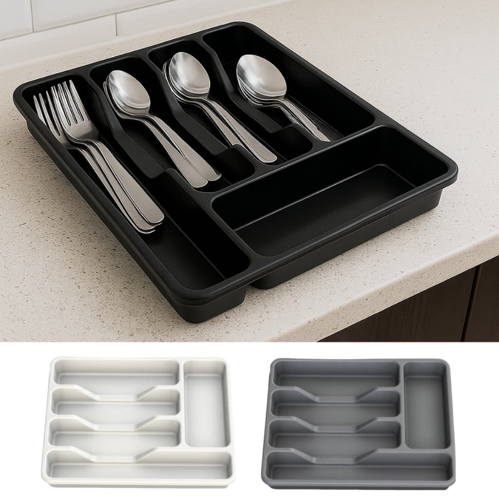Porta Talher Organizador De Gaveta Organização de Cozinha 5 Divisórias