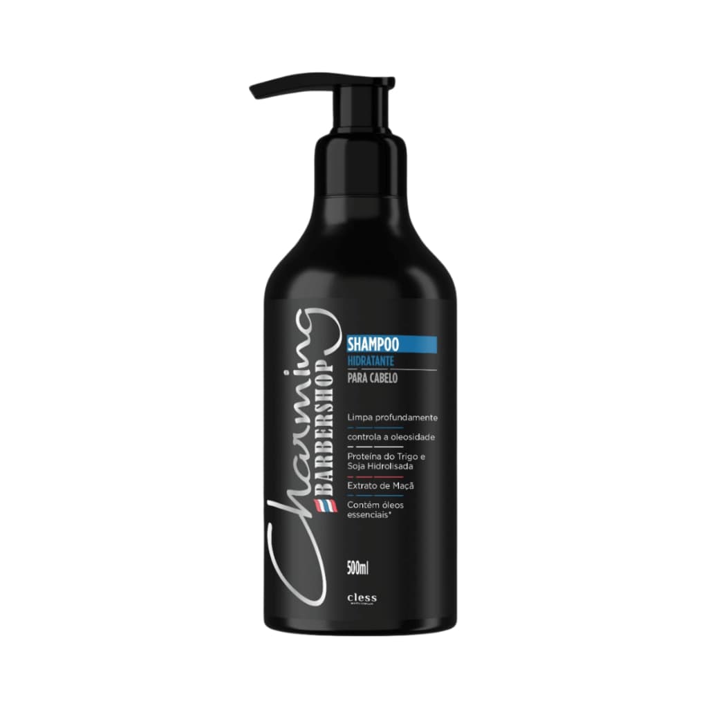 Shampoo Hidratante Profissional Limpeza Suave BarberShop 500mL - Charming Cless