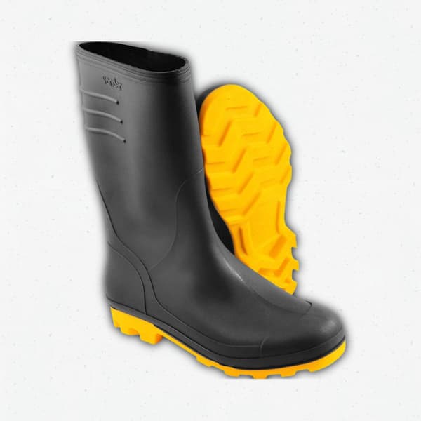 Bota Galocha Unissex PVC Impermeável Bota Borracha Cano Médio Chuva Motoqueiro