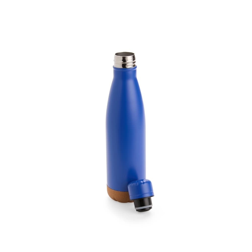Garrafa Térmica Inox 500ml com Fundo em Cortiça – Parede Dupla e Vedação a Vácuo
