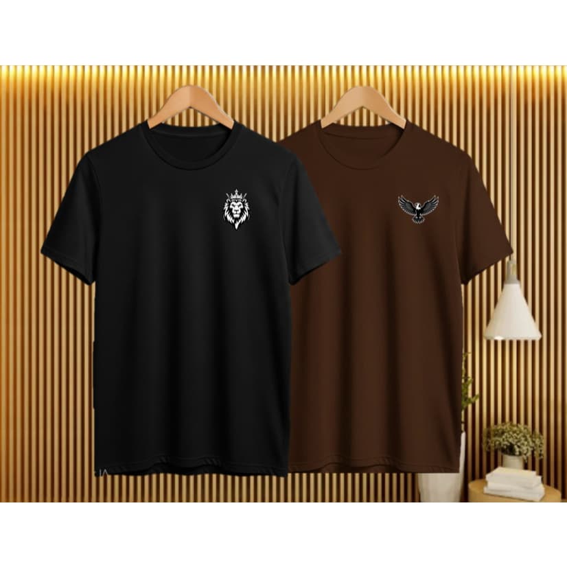 Kit 2 T-shirt Com Estampa 100% Algodão Camisa Feminina e Masculina Básica Premium Dia a Dia Unissex