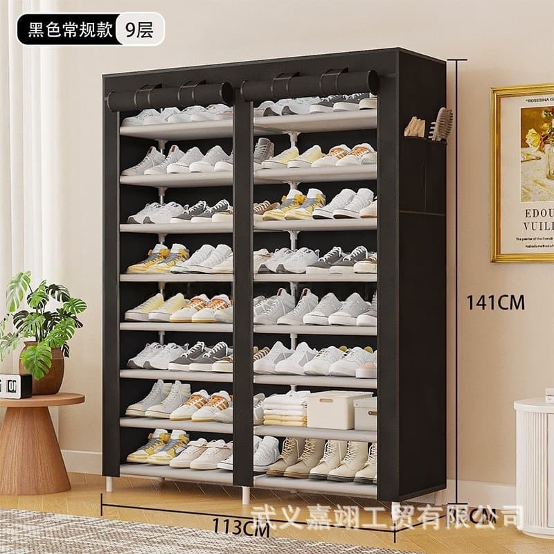Sapateira Vertical Organizador Porta Entrada Quarto Dobrável 9 Prateleiras