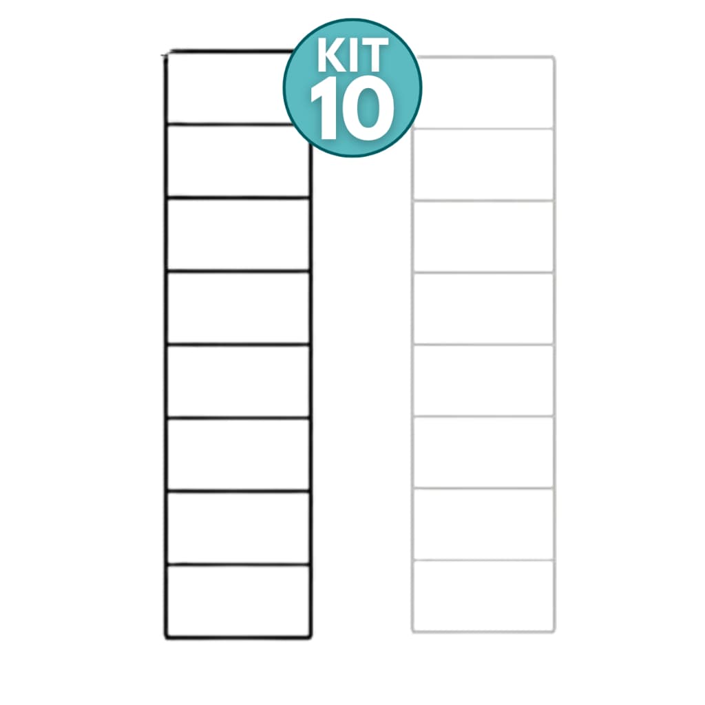 10 Telas Aramadas 10x40cm Preto ou Branco Estrutura Reforçada Multiuso