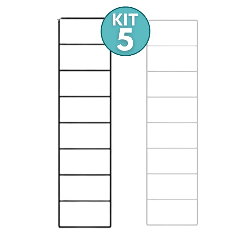 Telas Aramadas 10x40cm Kit 5 Unidades Organização Decoração Cercadinho