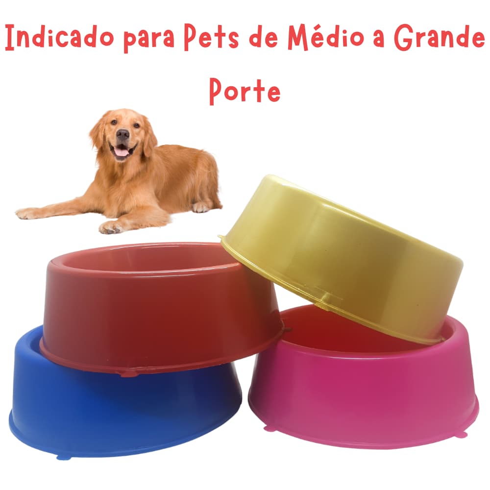 Comedouro Bebedouro cachorro porte médio a grande tigela Água ou Ração com patinhas 2.700ml