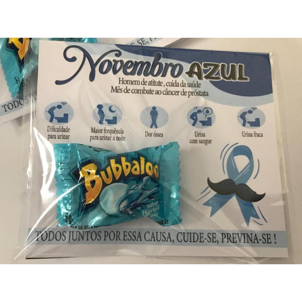 Cartão com Bubbaloo Campanha Novembro Azul