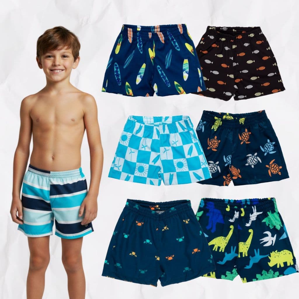 Bermuda Short Tactel Infantil Juvenil Menino Estampada com Elastano Verão Praia