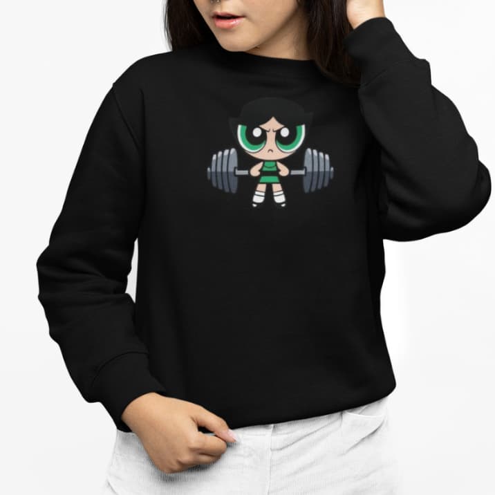 Moletom Flanelado Feminino Gola Careca - Conforto e Estilo para Academia e Meninas Superpoderosas