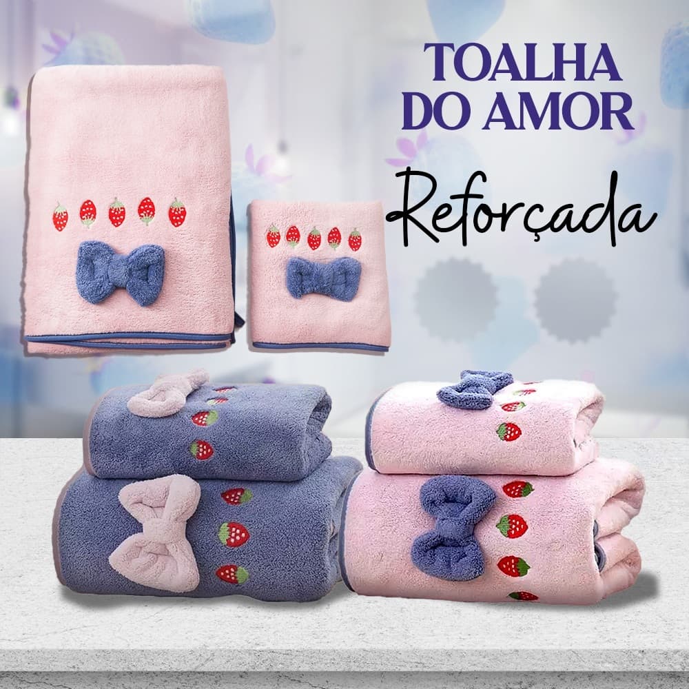 KIT 2 Toalhas - Banho e Rosto Grande Macia Grossa Jogo de Toalha de Banho