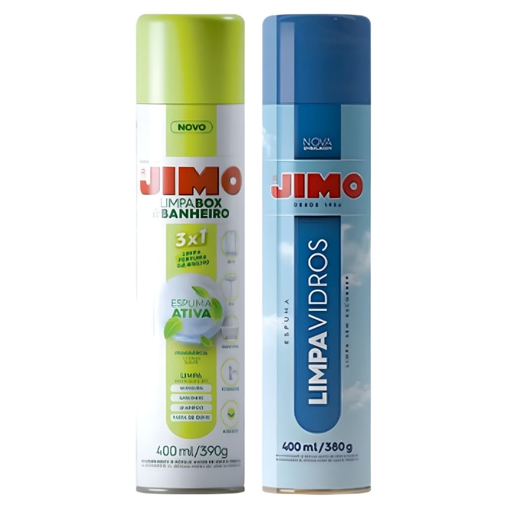 Kit Jimo 1 Limpa Vidros + 1 Limpa Box E Banheiro
