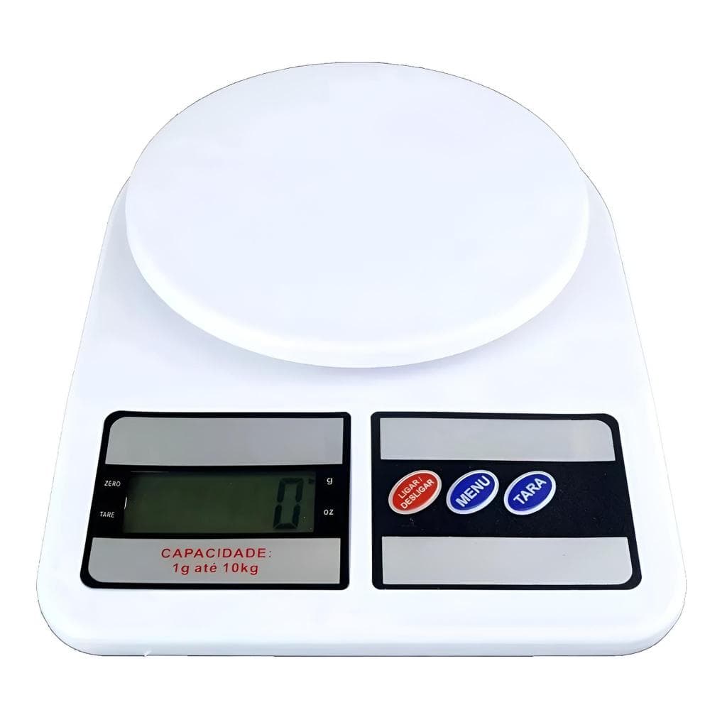 Balança Digital de Cozinha Até 10kg | Alta Precisão com Função Tara