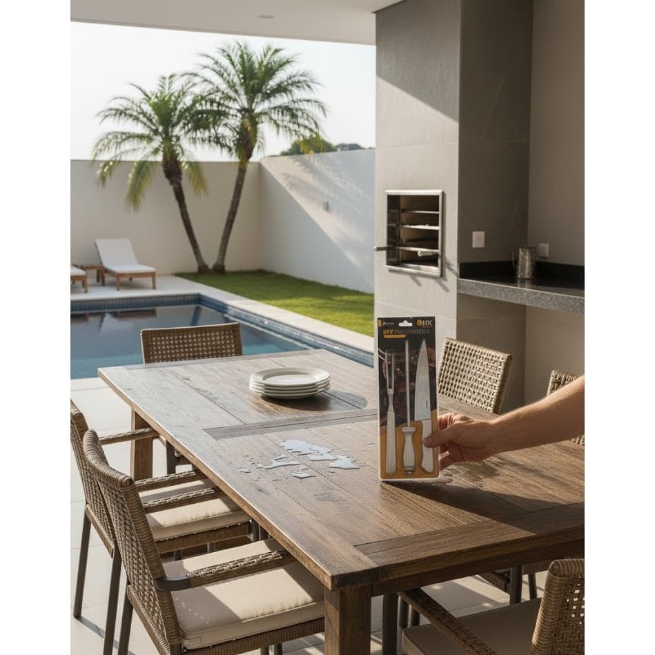 Kit Churrasco Profissional Durável Inox Completo Gourmet Presente
